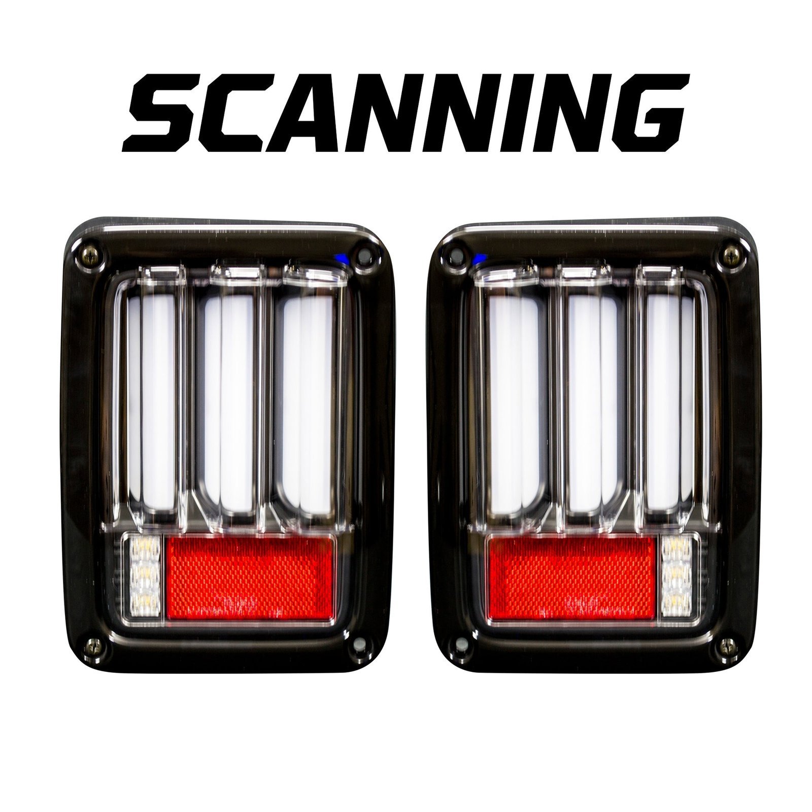 Jeep JK Wrangler 07-18 Tail Lights OLED Clear - Image 1