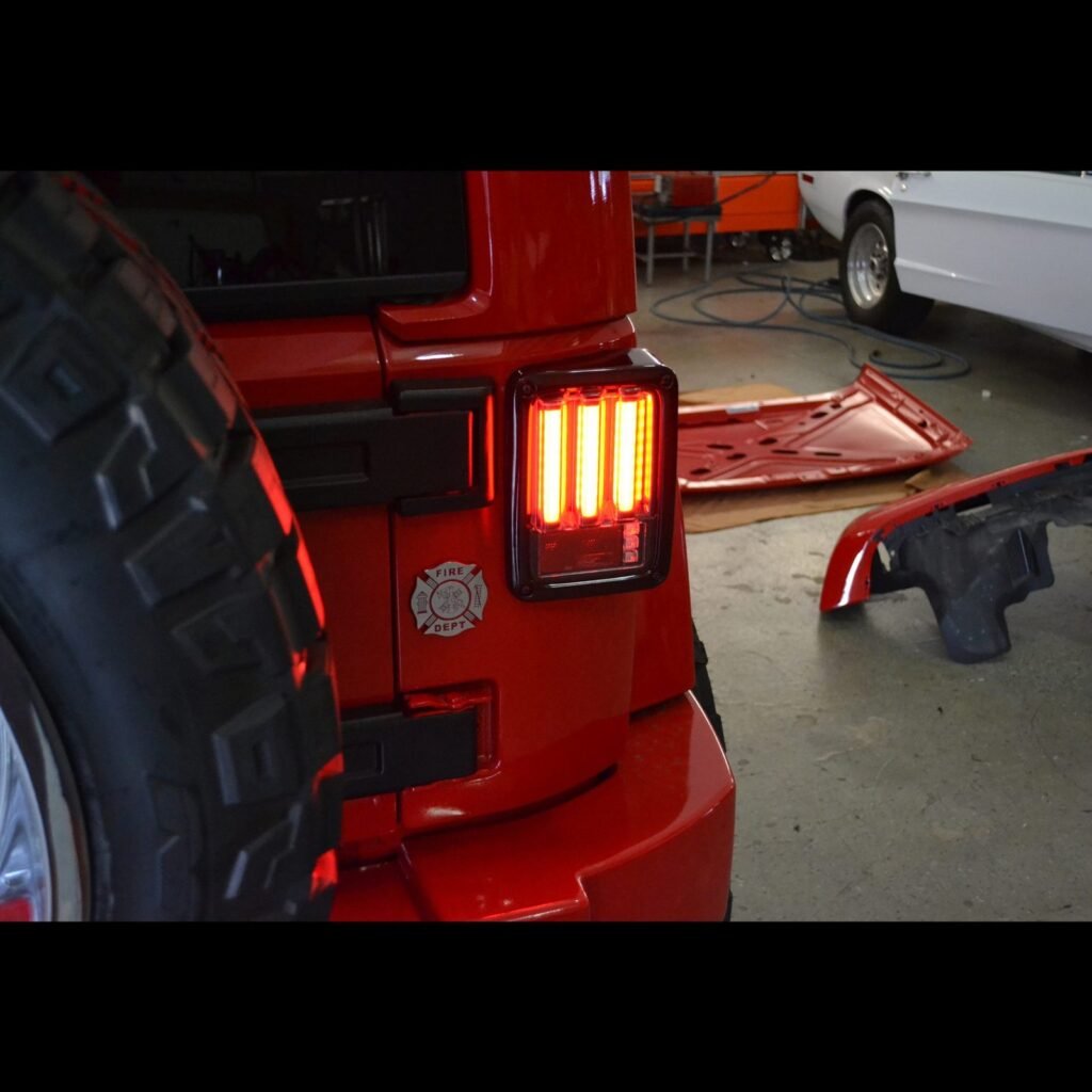 Jeep Wrangler 07-18 Tail Lights OLED Brake, Running Lights & Signals Smoked