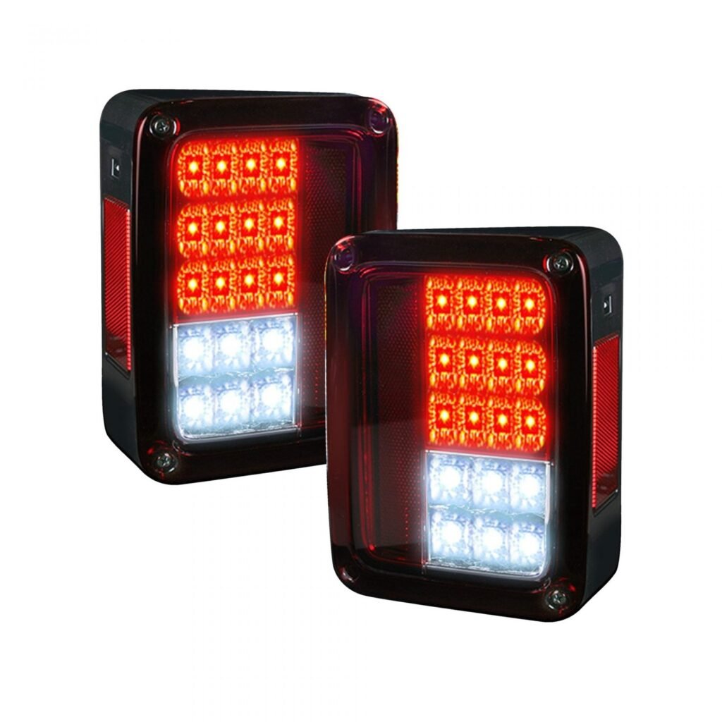 Jeep JK Wrangler 07-18 Tail Lights LED Red