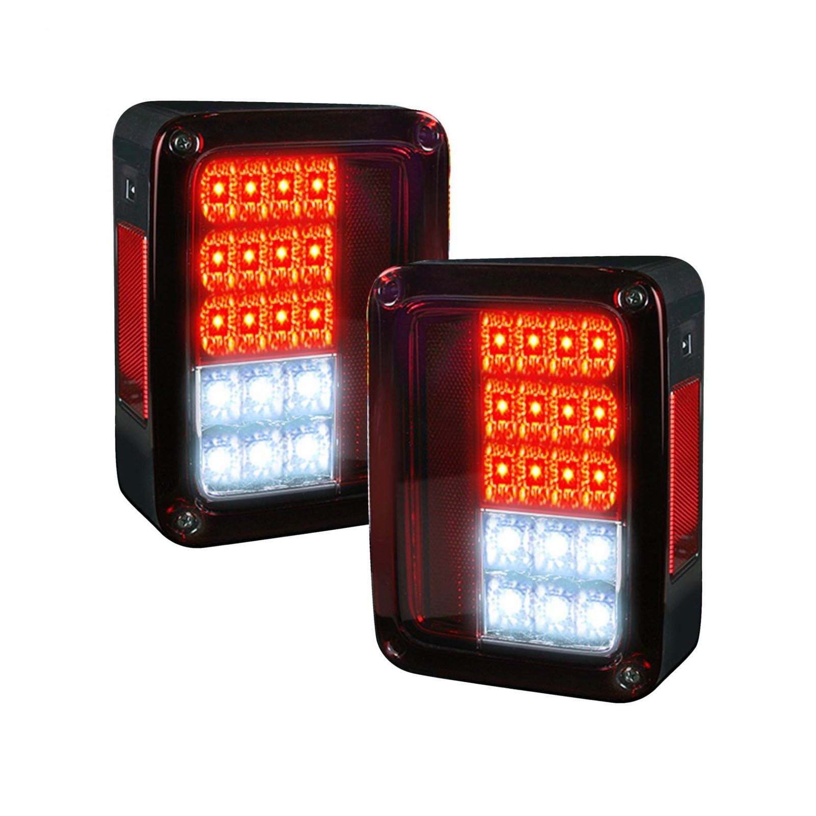Jeep JK Wrangler 07-18 Tail Lights LED Red - Image 2
