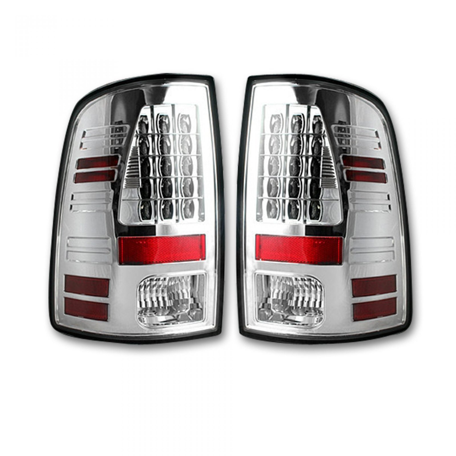 Dodge RAM 1500/2500/3500 13-18 Tail Lights LED in Clear - Image 1