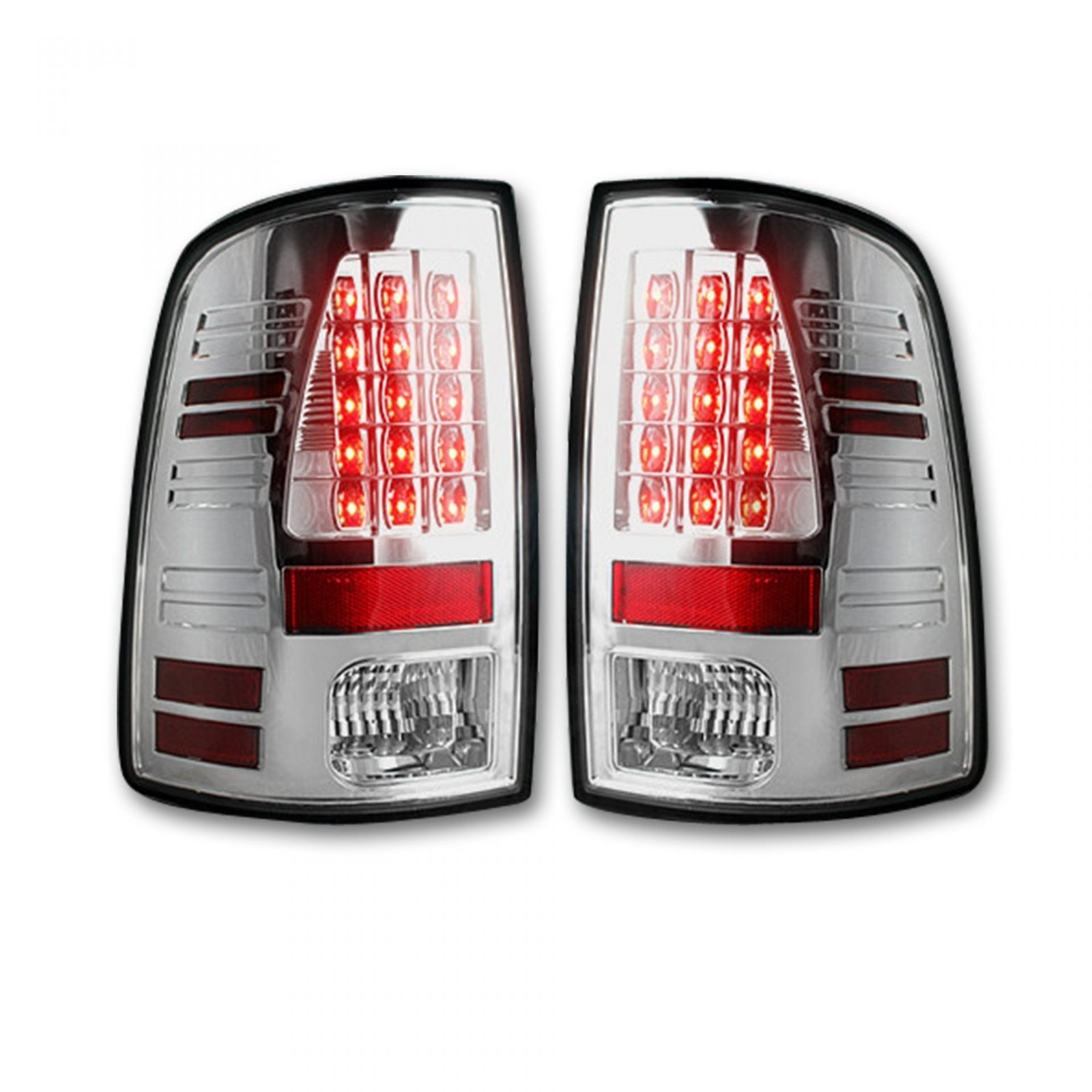 Dodge RAM 1500/2500/3500 13-18 Tail Lights LED in Clear - Image 2