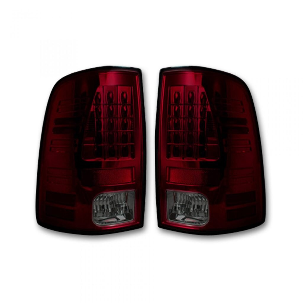 Dodge RAM 1500/2500/3500 13-18 Tail Lights LED in Dark Red Smoked