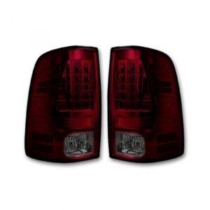 Dodge RAM 1500/2500/3500 13-18 Tail Lights LED in Dark Red Smoked - Image 1