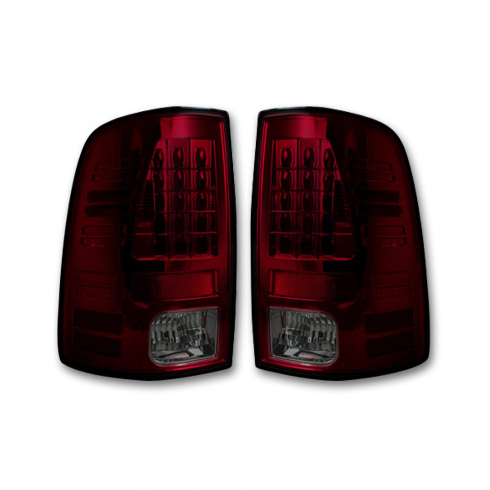 Dodge RAM 1500/2500/3500 13-18 Tail Lights LED in Dark Red Smoked - Image 1