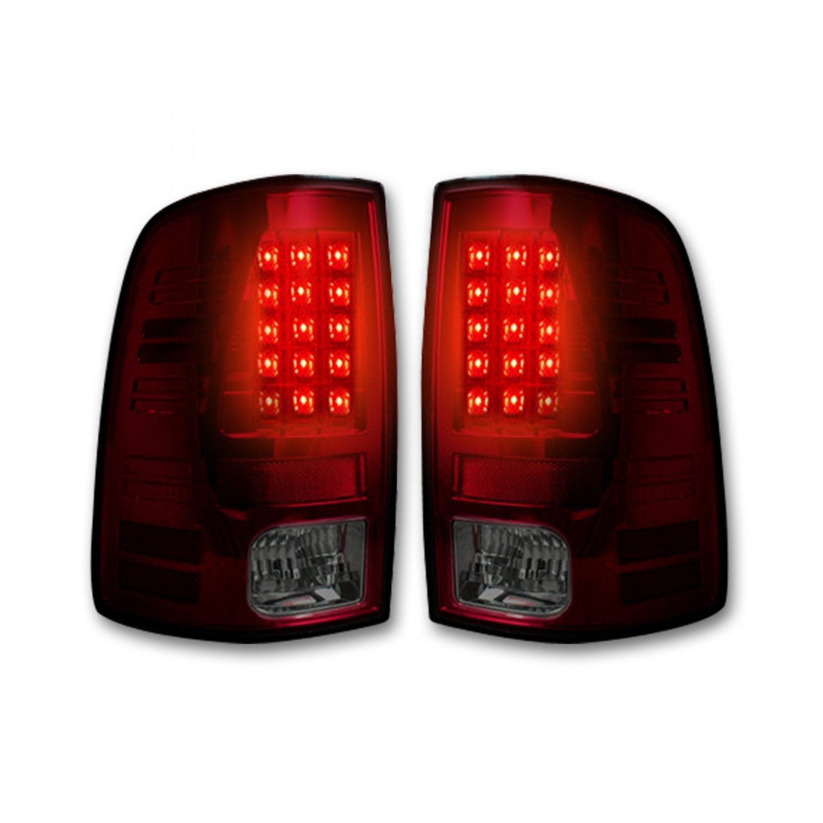 Dodge RAM 1500/2500/3500 13-18 Tail Lights LED in Dark Red Smoked - Image 2
