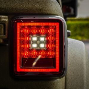 Jeep JL Wrangler 18-21 Tail Lights OLED Red Smoked - Image 6