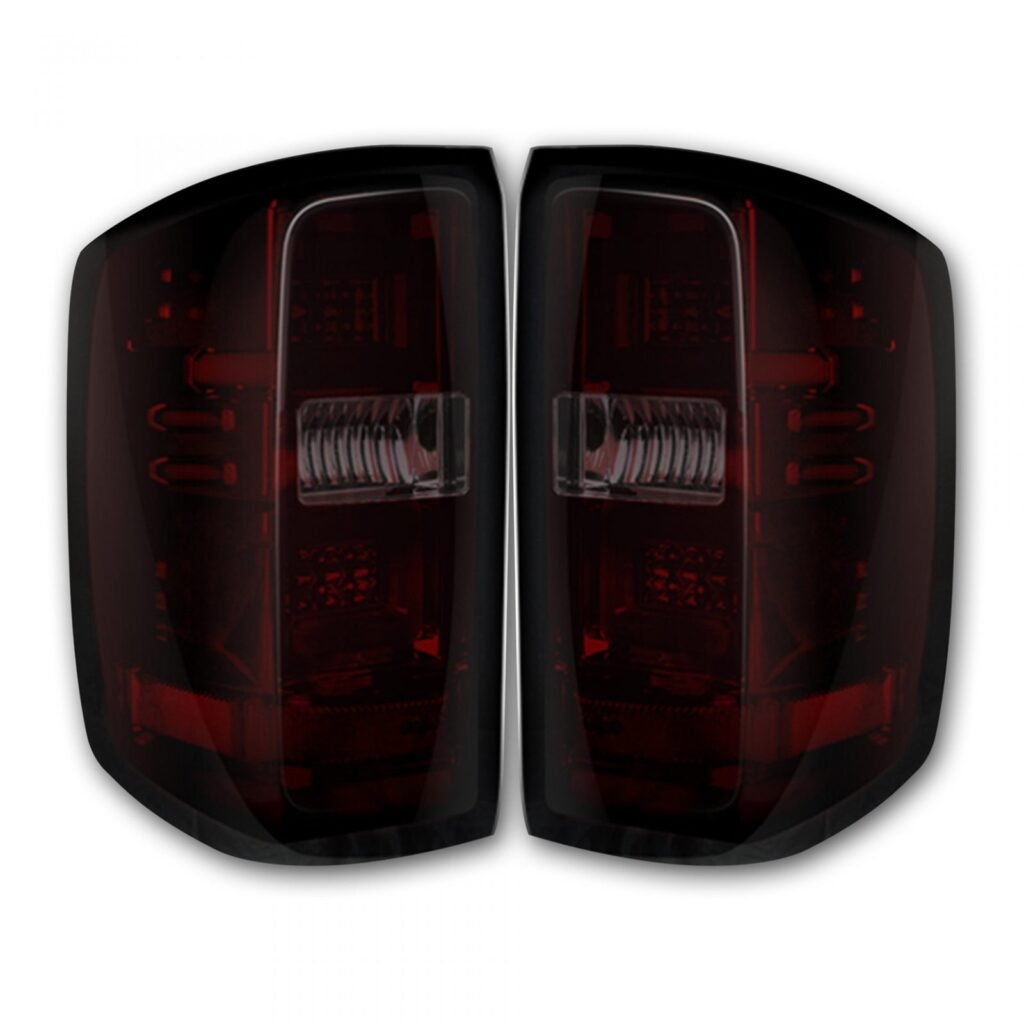 Chevy Silverado 1500 14-18 & 2500/3500 14-19 Tail Lights OLED Dark Red Smoked