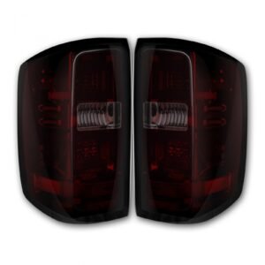 Chevy Silverado 1500 14-18 & 2500/3500 14-19 Tail Lights OLED Dark Red Smoked - Image 1