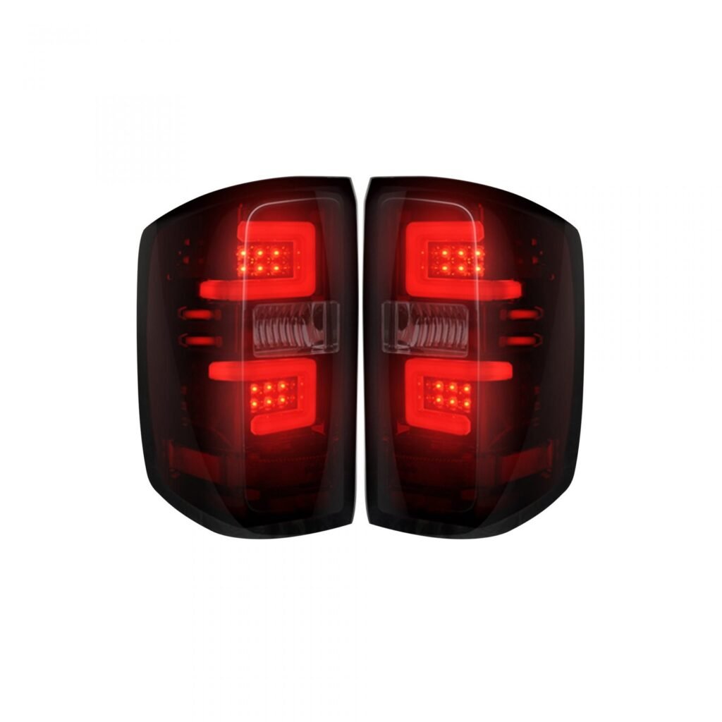Chevy Silverado 1500 14-18 & 2500/3500 14-19 Tail Lights OLED Dark Red Smoked
