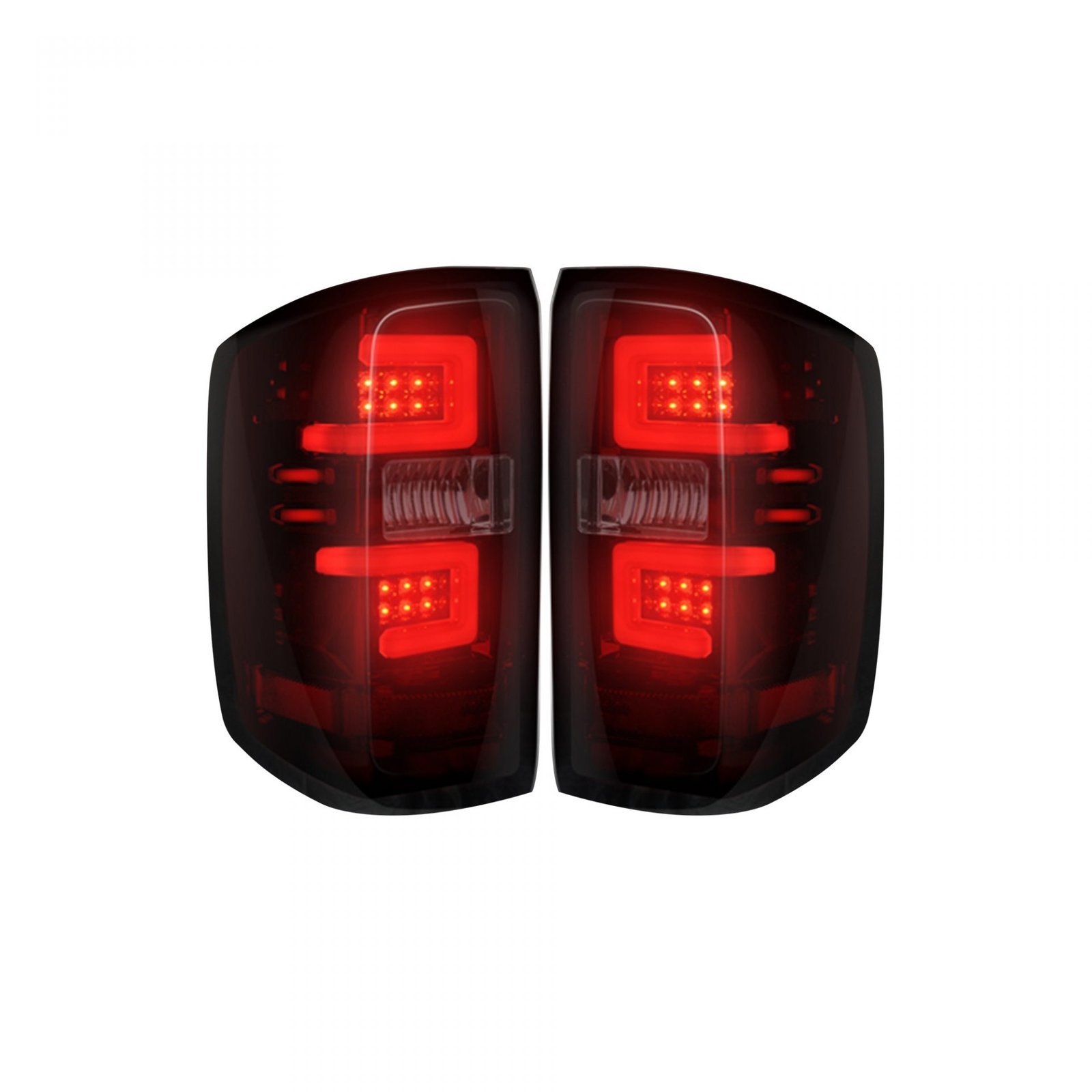 Chevy Silverado 1500 14-18 & 2500/3500 14-19 Tail Lights OLED Dark Red Smoked - Image 2