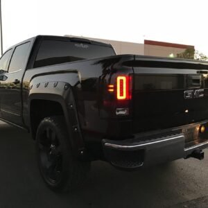 GMC Sierra 1500 14-18 & 2500/3500 14-19 Tail Lights OLED Dark Red Smoked - Image 6