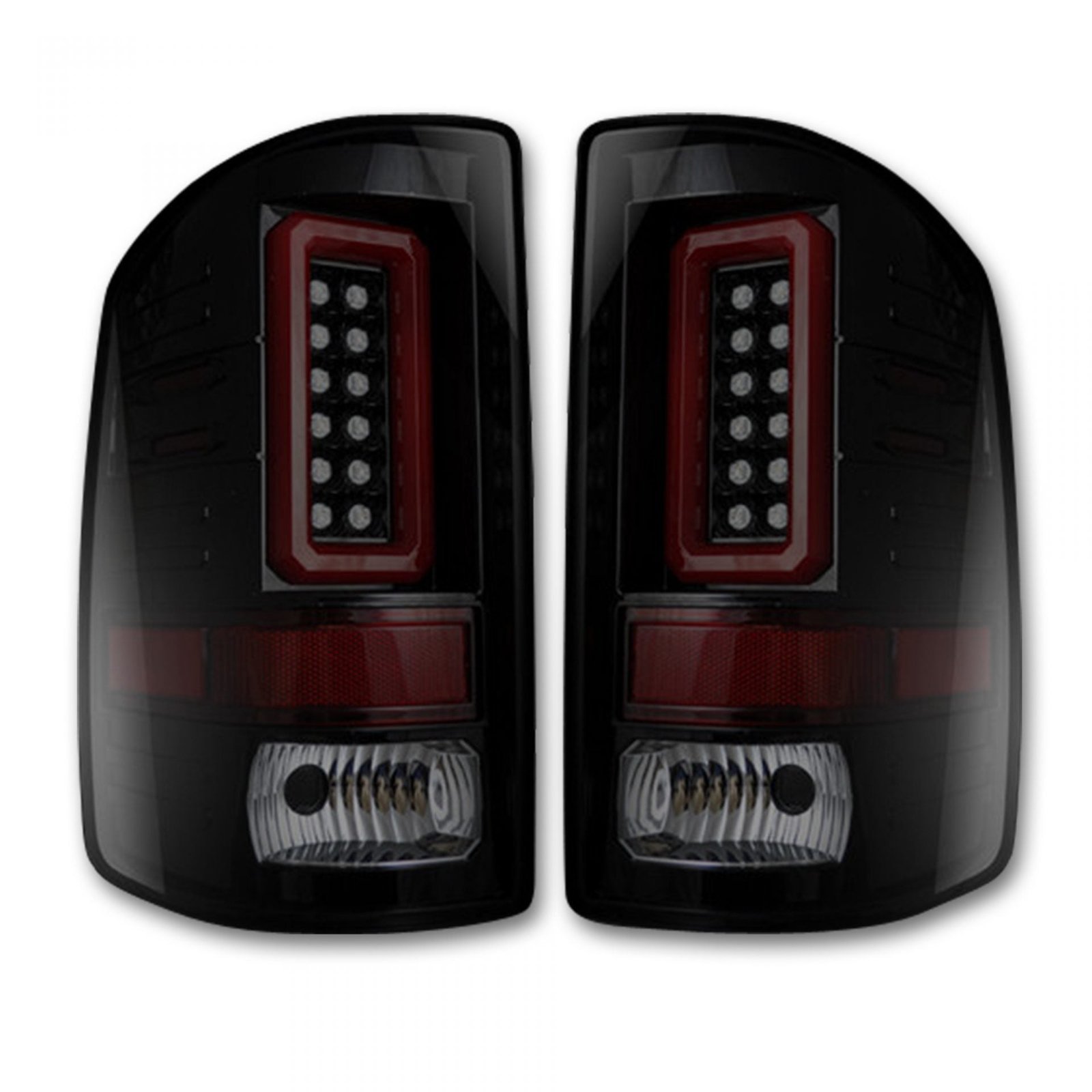 GMC Sierra 1500 14-18 & 2500/3500 14-19 (Fits 3rd Gen) Tail Lights OLED Smoked - Image 1