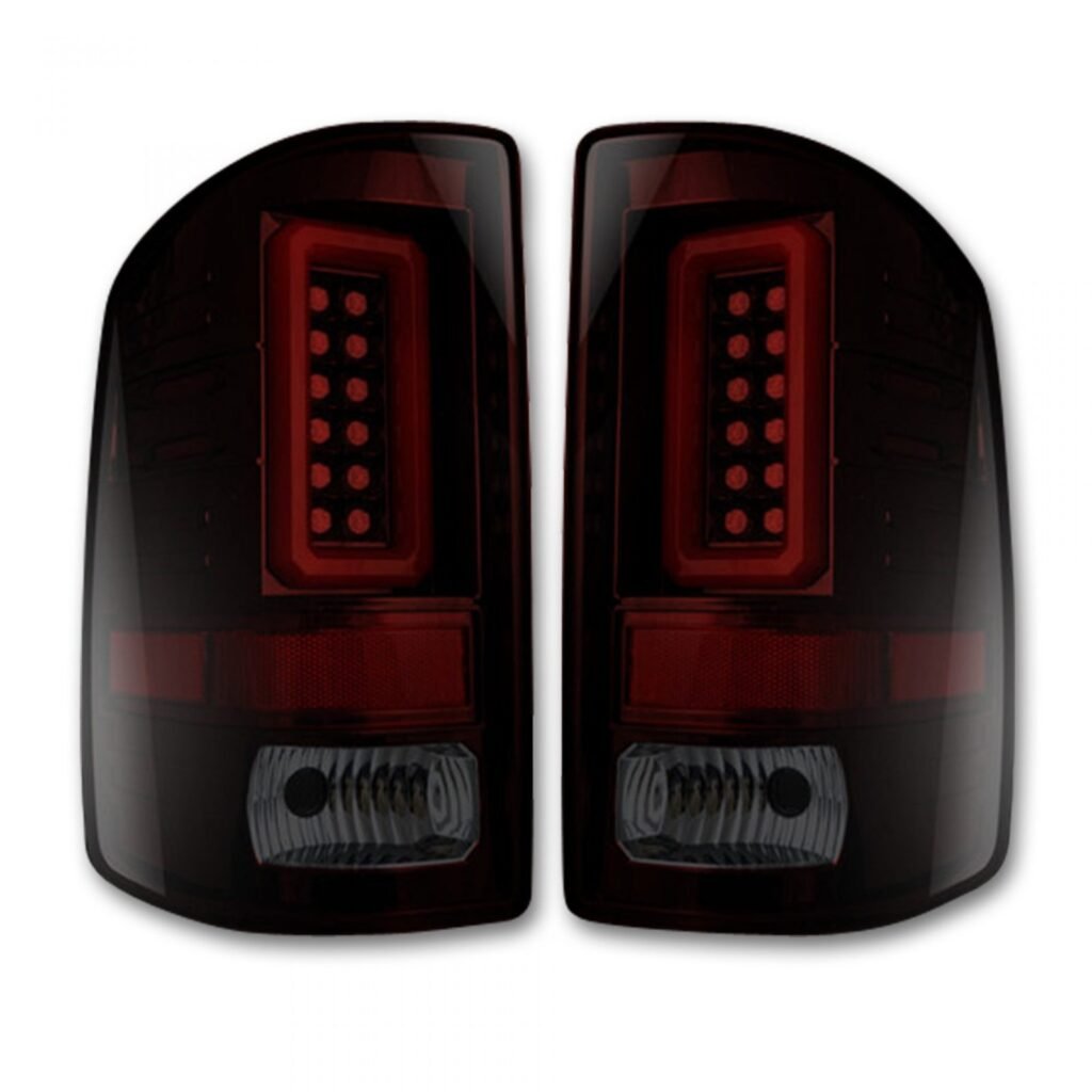GMC Sierra 1500 16-18 & 2500/3500 16-19 Tail Lights OLED Dark Red Smoked