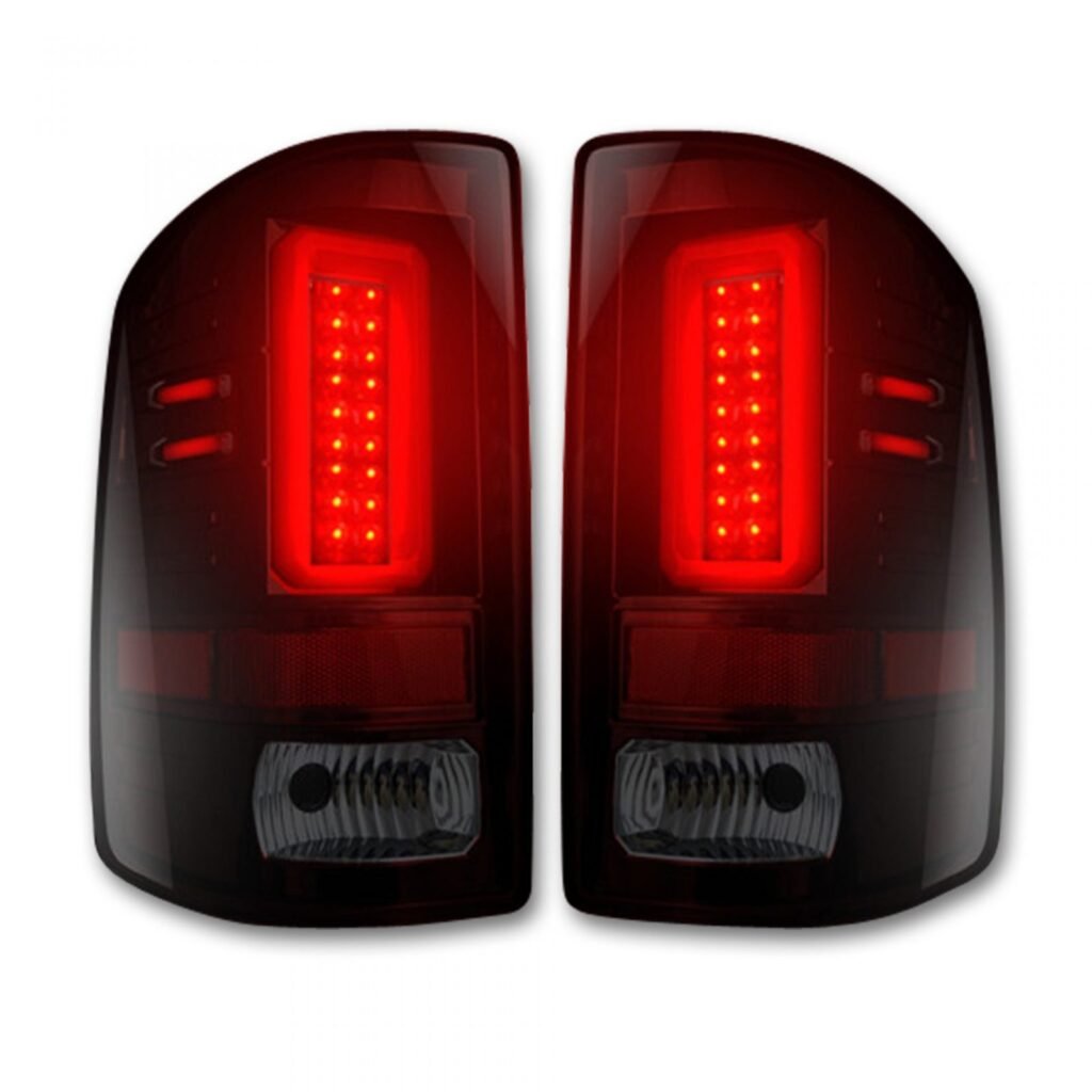 GMC Sierra 1500 14-18 & 2500/3500 14-19 Tail Lights OLED Dark Red Smoked