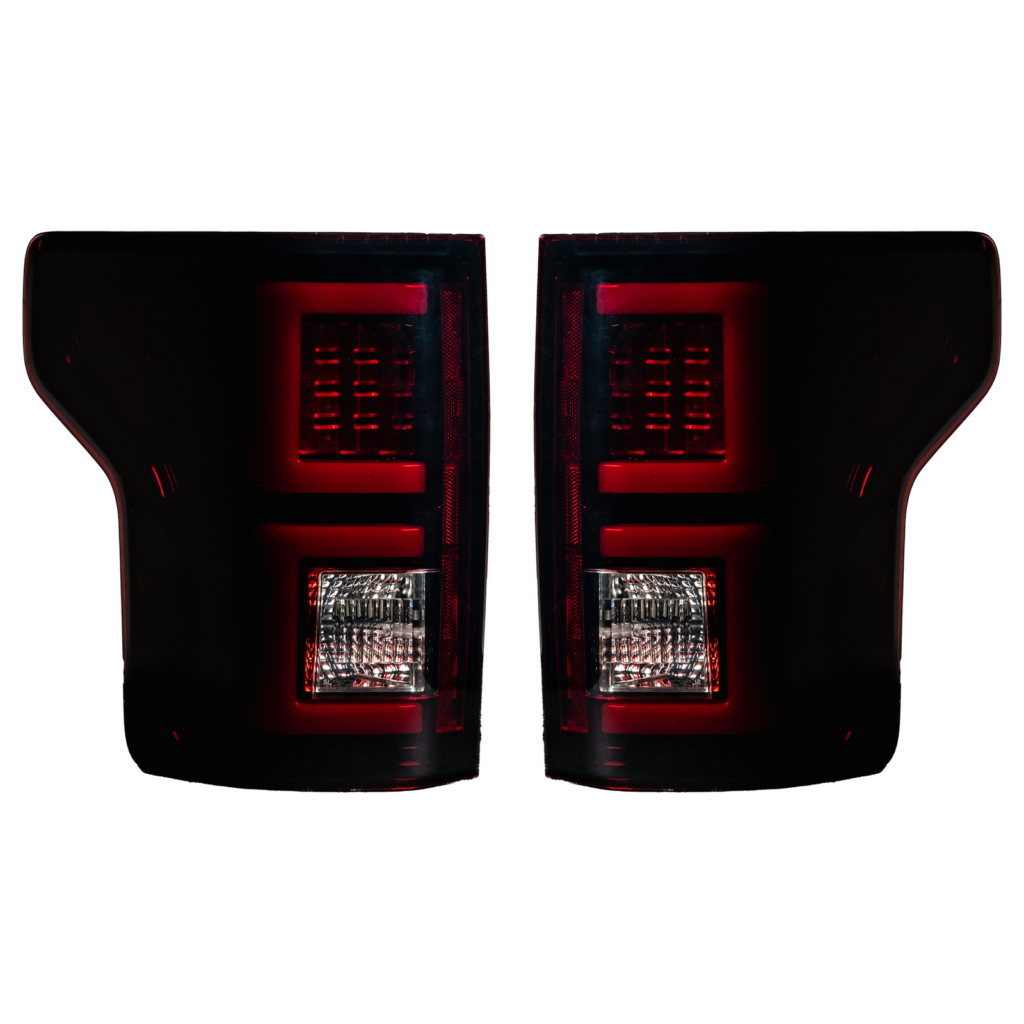 Ford F150 15-17 Tail Lights LED in Dark Red Smoked