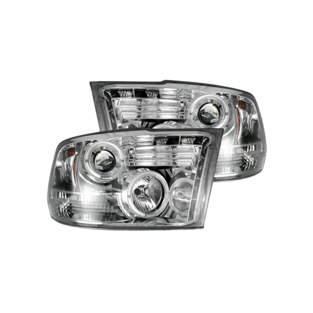 Dodge 1500 09-19 & 2500/3500 10-18 Projector Headlights CCFL Halos & DRL Clear/Chrome
