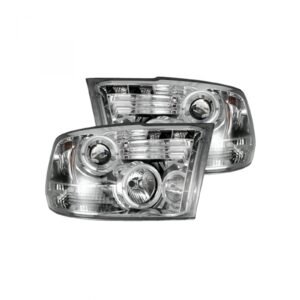 Dodge 1500 09-19 & 2500/3500 10-18 Projector Headlights CCFL Halos & DRL Clear/Chrome - Image 1