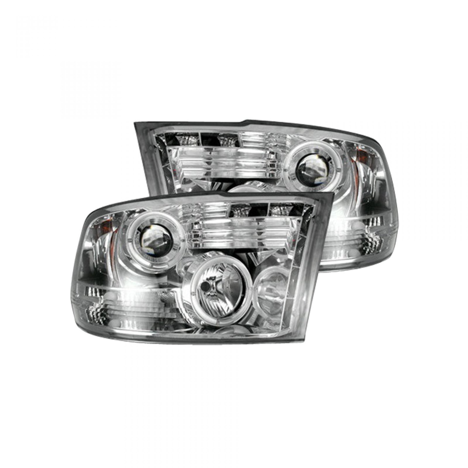 Dodge 1500 09-19 & 2500/3500 10-18 Projector Headlights CCFL Halos & DRL Clear/Chrome - Image 1