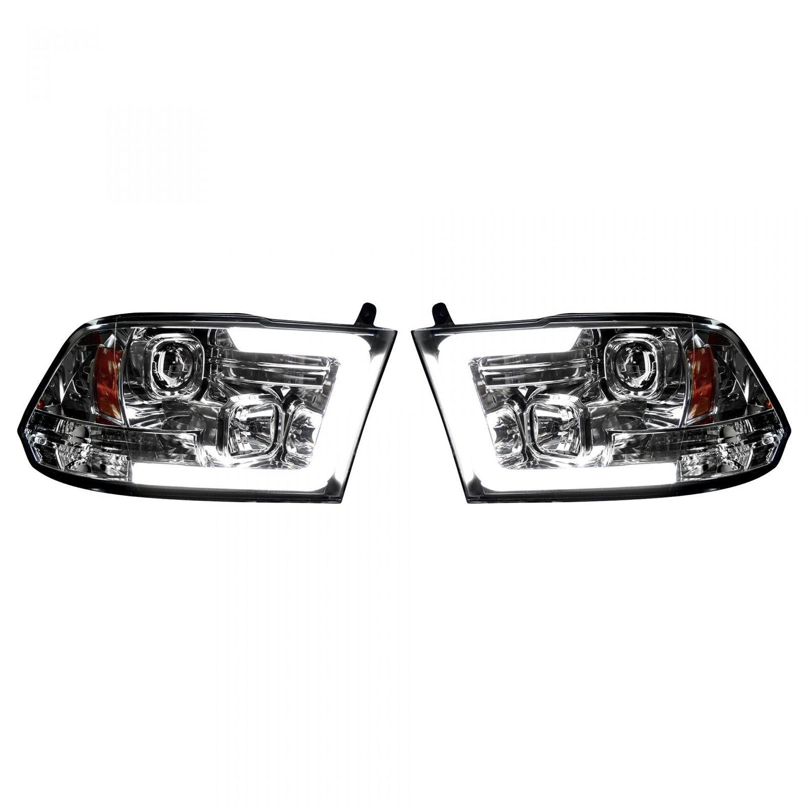 Dodge RAM 1500 09-19 & 2500/3500 10-18 Projector Headlights Clear/Chrome - Image 2