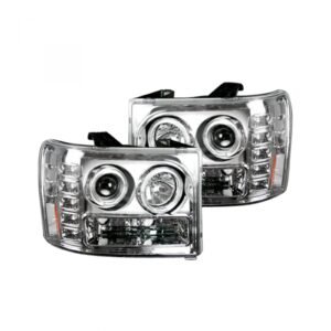 GMC Sierra 07-13 Projector Headlights in Clear/Chrome - Image 1