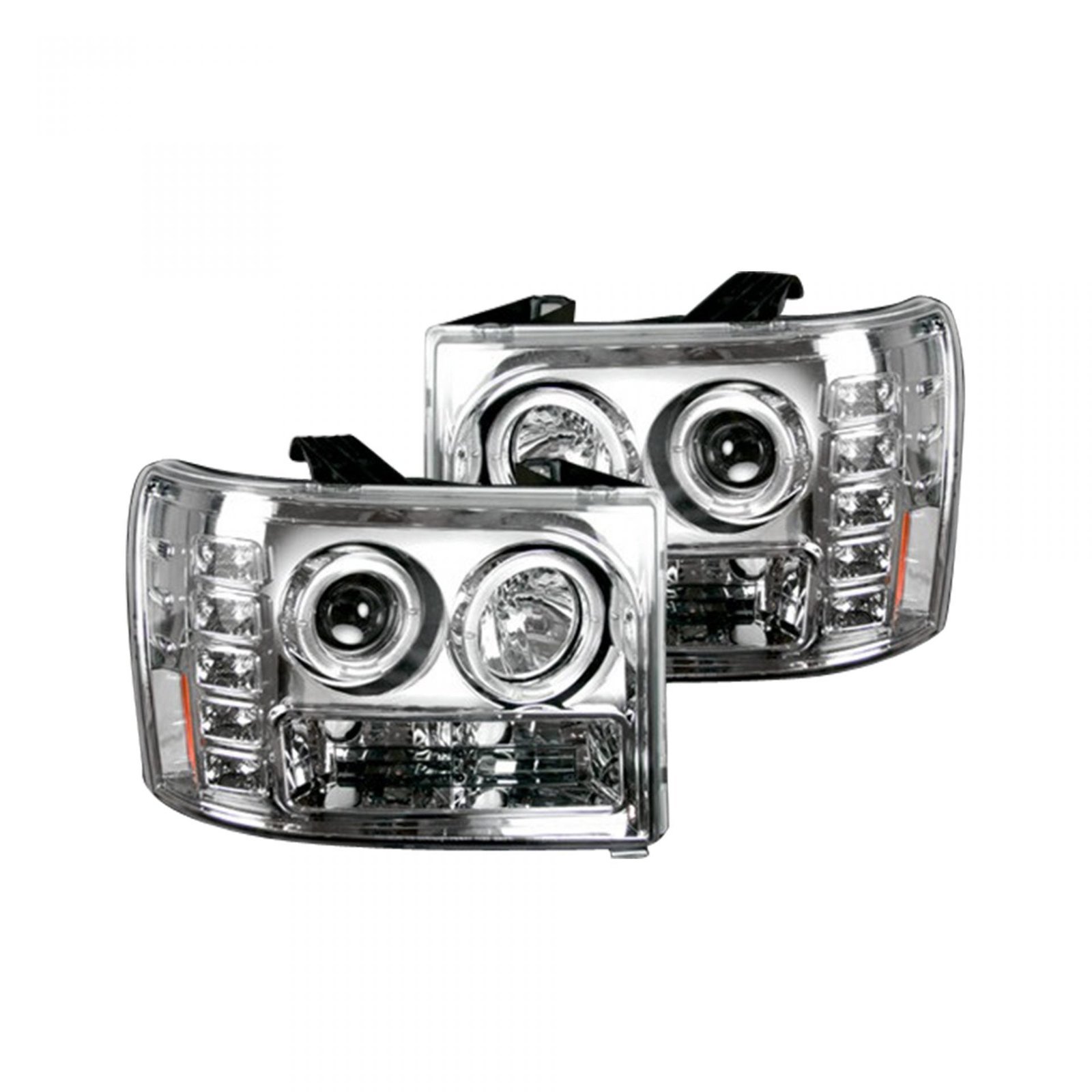 GMC Sierra 07-13 Projector Headlights in Clear/Chrome - Image 1