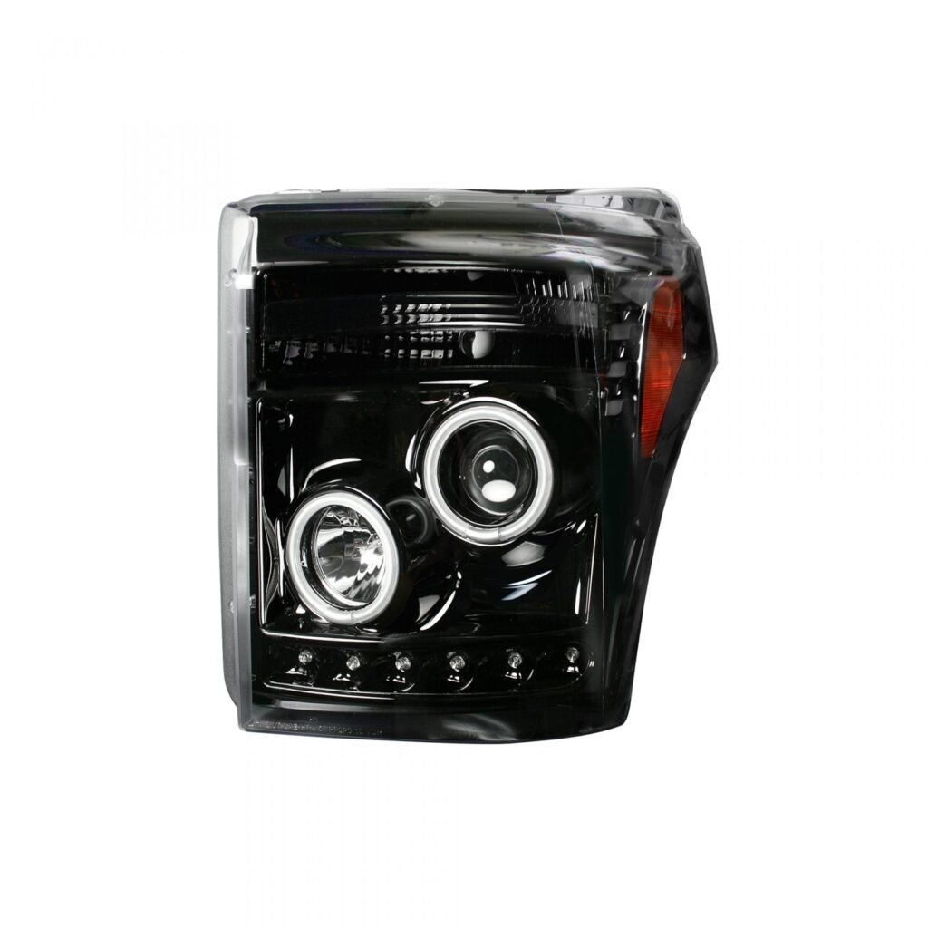 Ford Super Duty F250/350/450/550 11-16 Projector Headlights CCFL Halos/DRL Smoked/Black