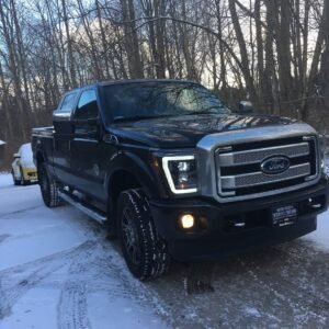 Ford Super Duty 11-16 Projector Headlights OLED DRL LED Signals Smoked/Black - Image 5