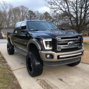 Ford Super Duty F250/350/450/550 11-16 Projector Headlights OLED Halos & DRL Smoked/Black - Image 2
