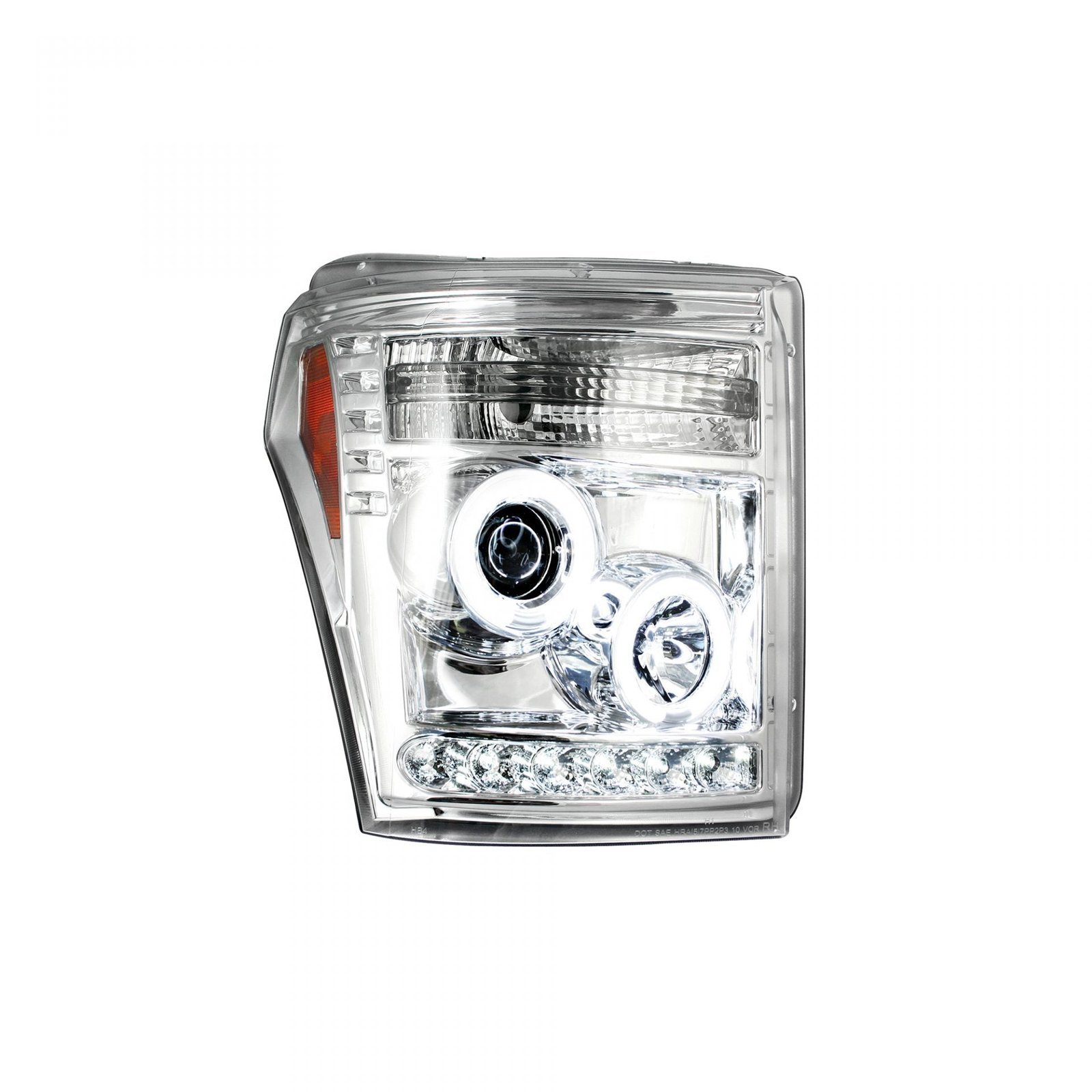 Ford Super Duty F250/350/450/550 11-16 Projector Headlights CCFL Halos & DRL Clear/Chrome - Image 3