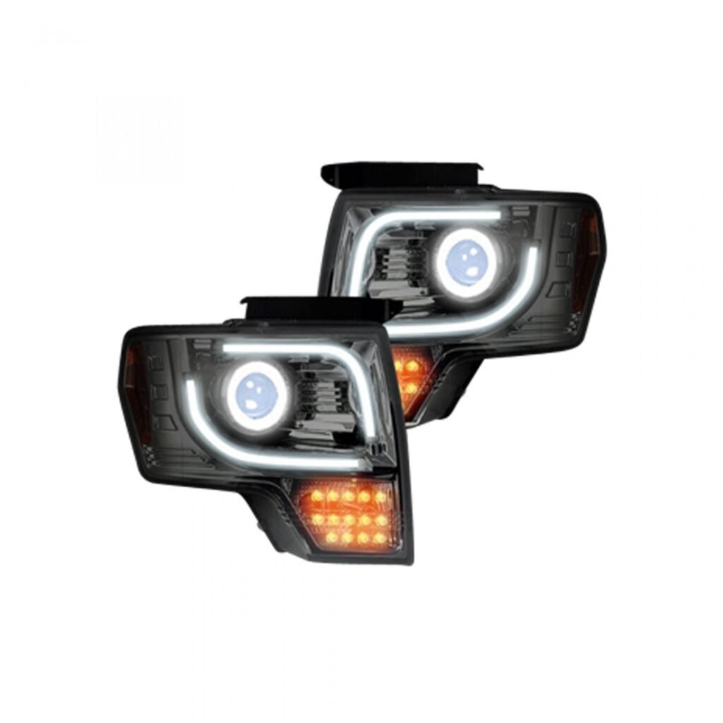 Ford F150 & Raptor 13-14 Projector Headlights LED Smoked/Black