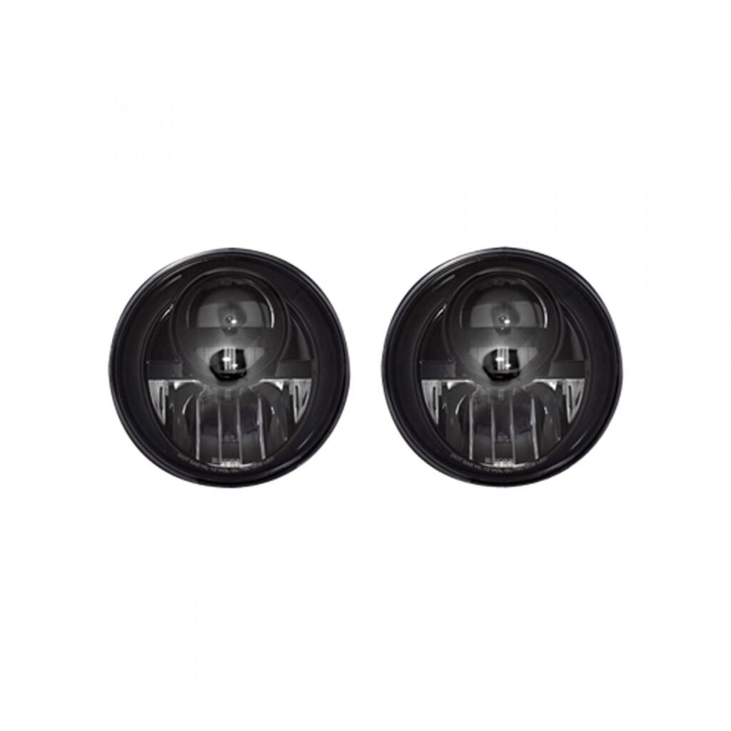 Jeep JK Wrangler 07-18 Projector Headlights LED Smoked/Black