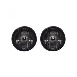 Jeep JK Wrangler 07-18 Projector Headlights LED Smoked/Black - Image 1