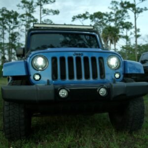 Jeep JK Wrangler 07-18 Projector Headlights LED Smoked/Black - Image 6