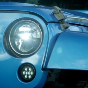 Jeep JK Wrangler 07-18 Projector Headlights LED Clear/Chrome - Image 4