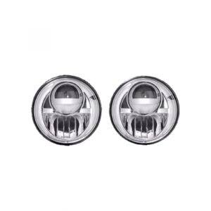 Jeep JK Wrangler 07-18 Projector Headlights LED Clear/Chrome - Image 1