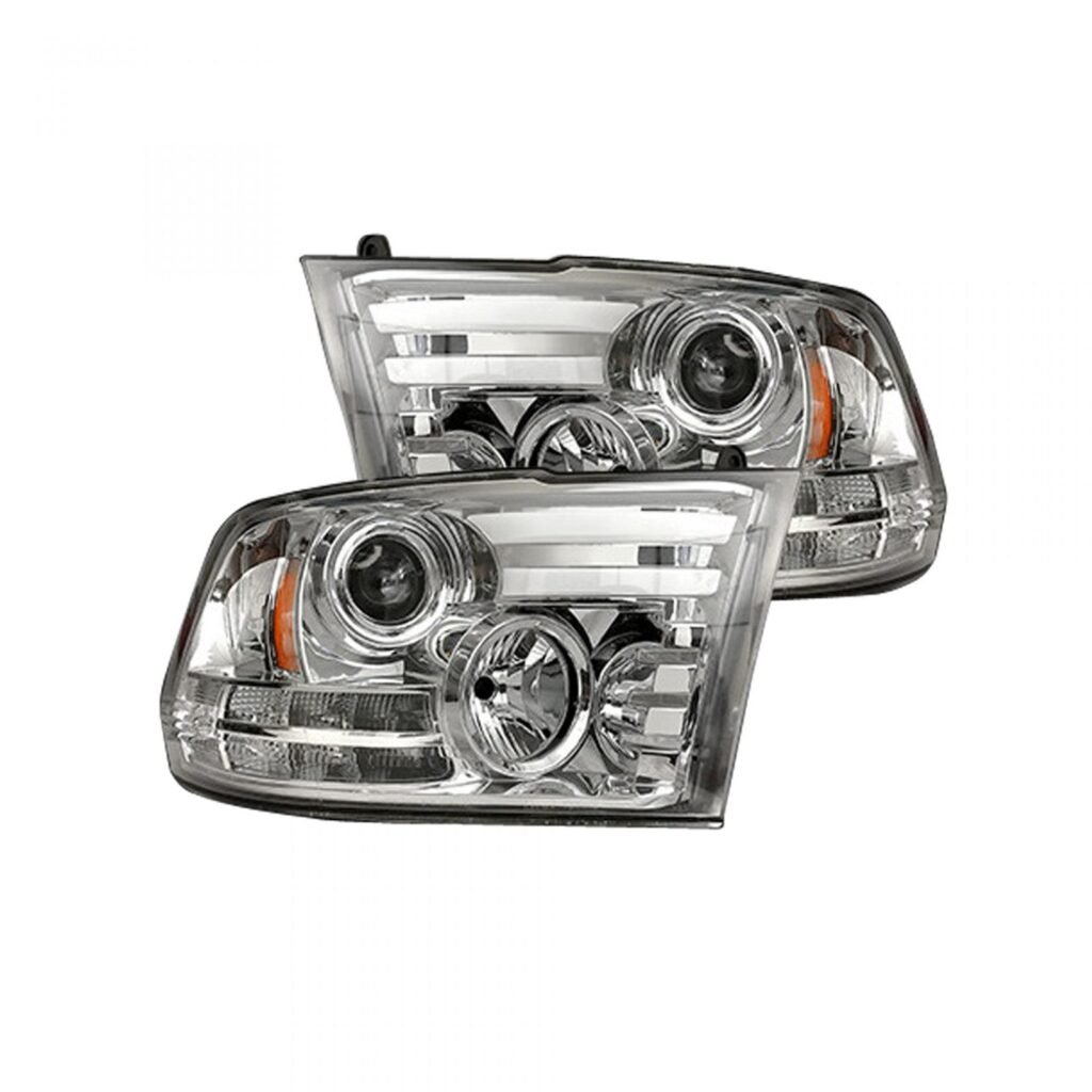 Dodge RAM 1500 14-19 & 2500/3500 15-18 Projector Headlights Clear/Chrome
