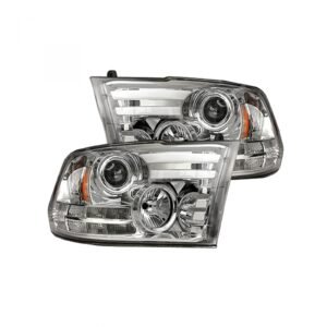 Dodge RAM 1500 14-19 & 2500/3500 15-18 Projector Headlights Clear/Chrome - Image 1