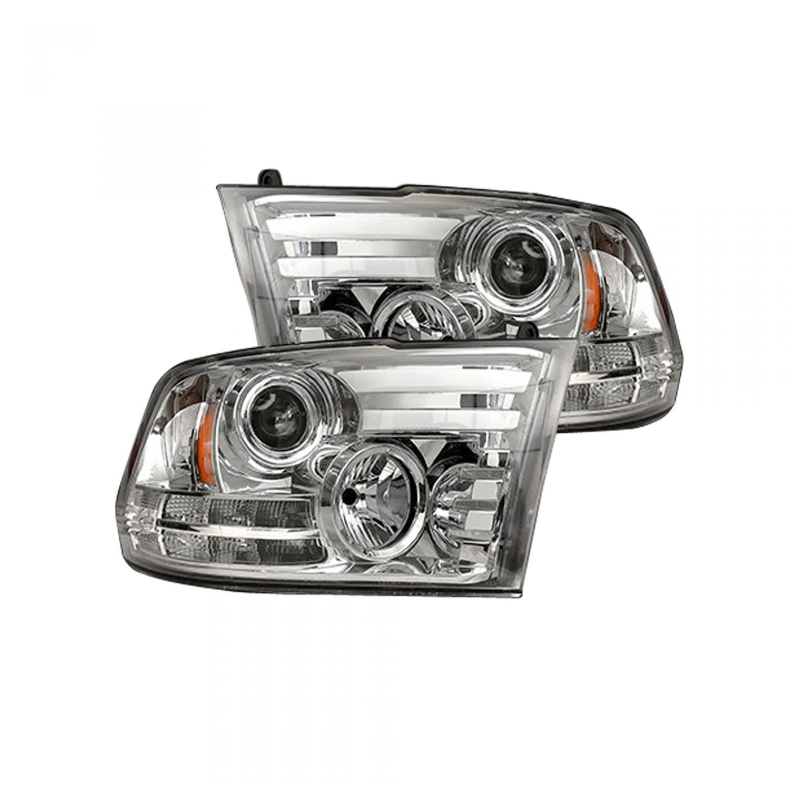 Dodge RAM 1500 14-19 & 2500/3500 15-18 Projector Headlights Clear/Chrome - Image 1