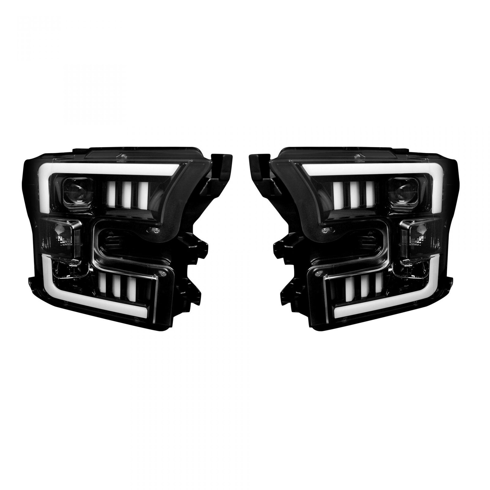 Ford F150 15-17 Projector Headlights OLED DRL LED Turn Signs in Smoked/Black - Image 3