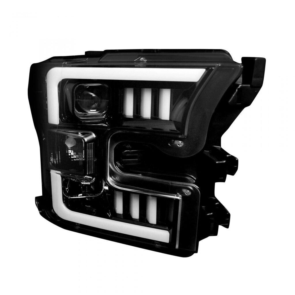 Ford F150 15-17 Projector Headlights OLED DRL LED Turn Signs in Smoked/Black