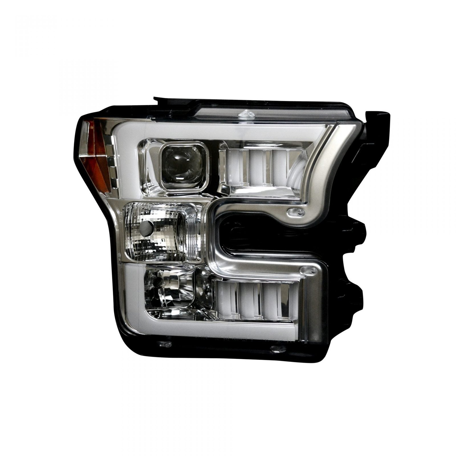 Ford F150 15-17 Projector Headlights in Clear/Chrome - Image 1