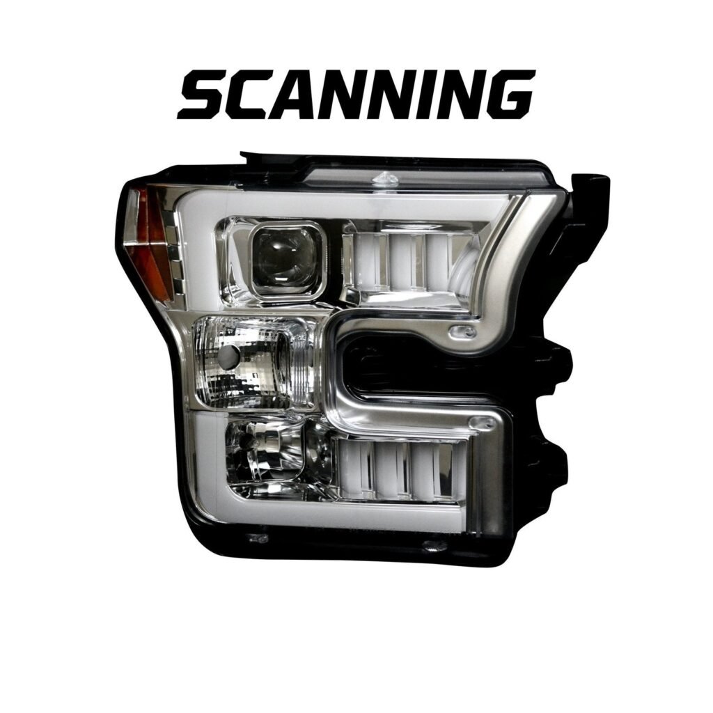 Ford F150 15-17 6K Led Projector Headlights LED Turn Signals in Clear/Chrome