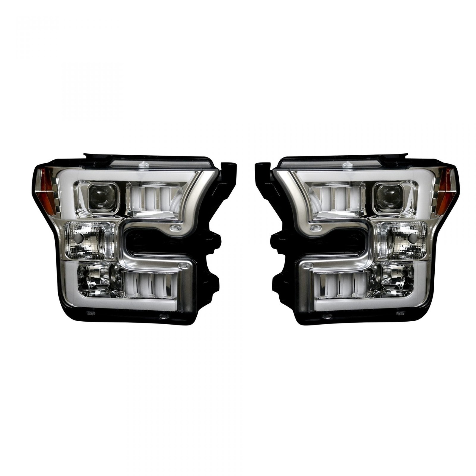 Ford F150 15-17 Projector Headlights in Clear/Chrome - Image 3