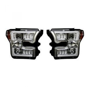 Ford F150 15-17 Projector Headlights OLED DRL & LED in Clear/Chrome - Image 3