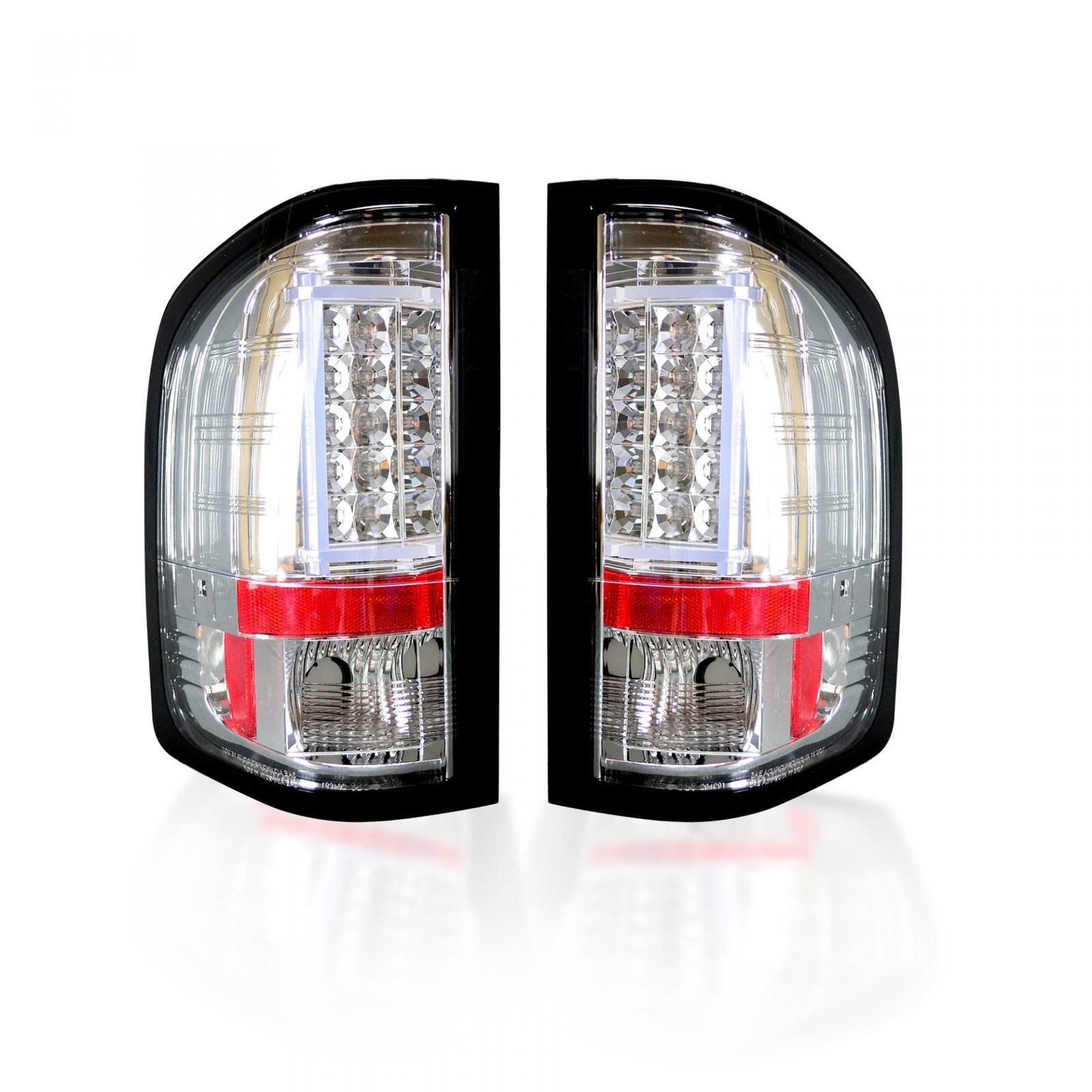 Chevy Silverado Single-Wheel 07-13 & 07-14 GMC Sierra 07-14 Tail Lights OLED Clear - Image 1