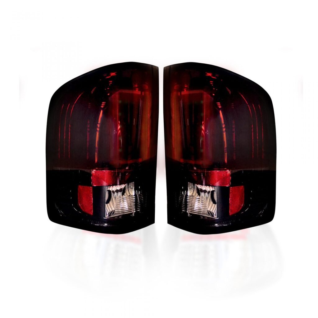 Chevy Silverado Single-Wheel 07-13 & 07-14 GMC Sierra 07-14 Tail Lights OLED Red Smoked