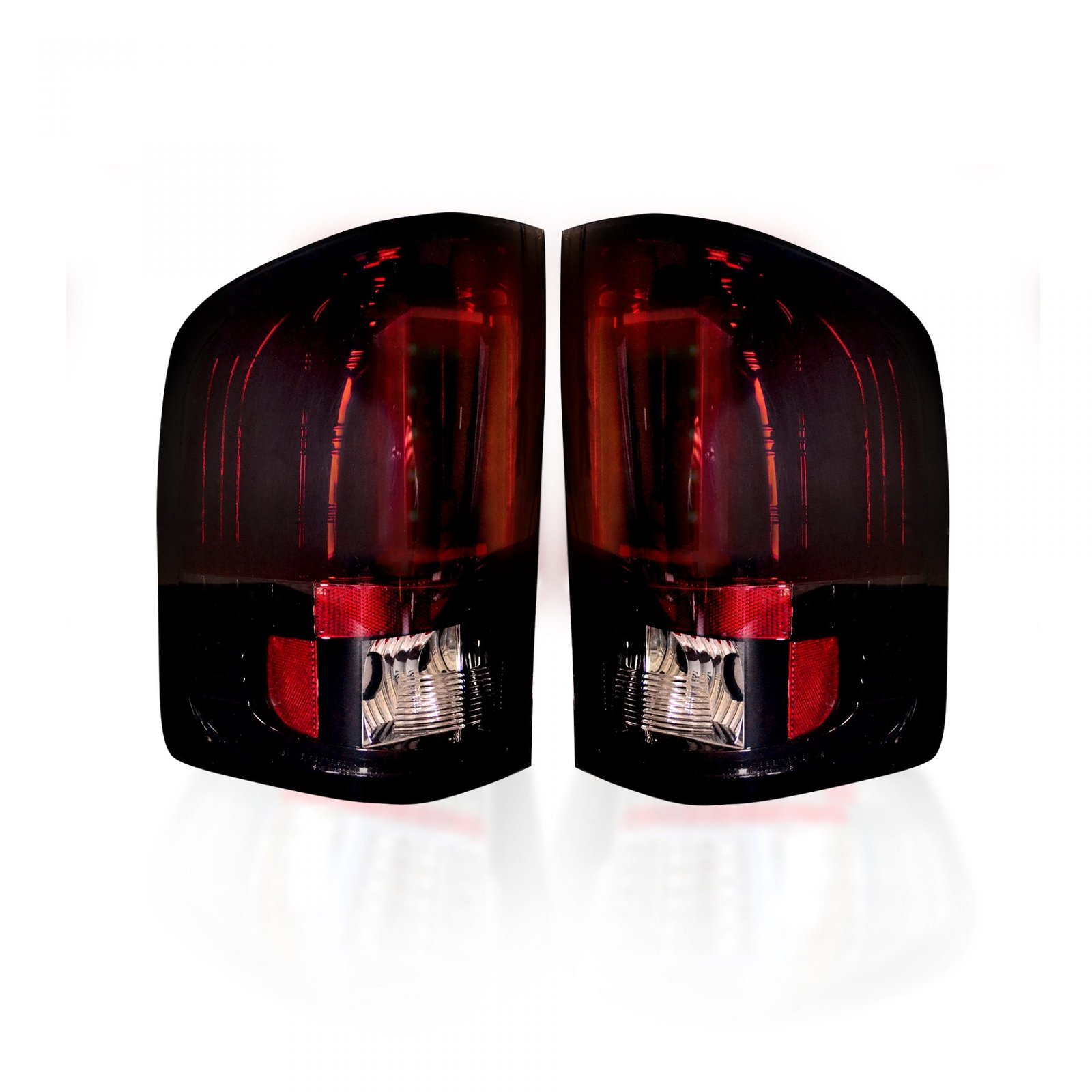 Chevy Silverado Single-Wheel 07-13 & 07-14 GMC Sierra 07-14 Tail Lights OLED Red Smoked - Image 1