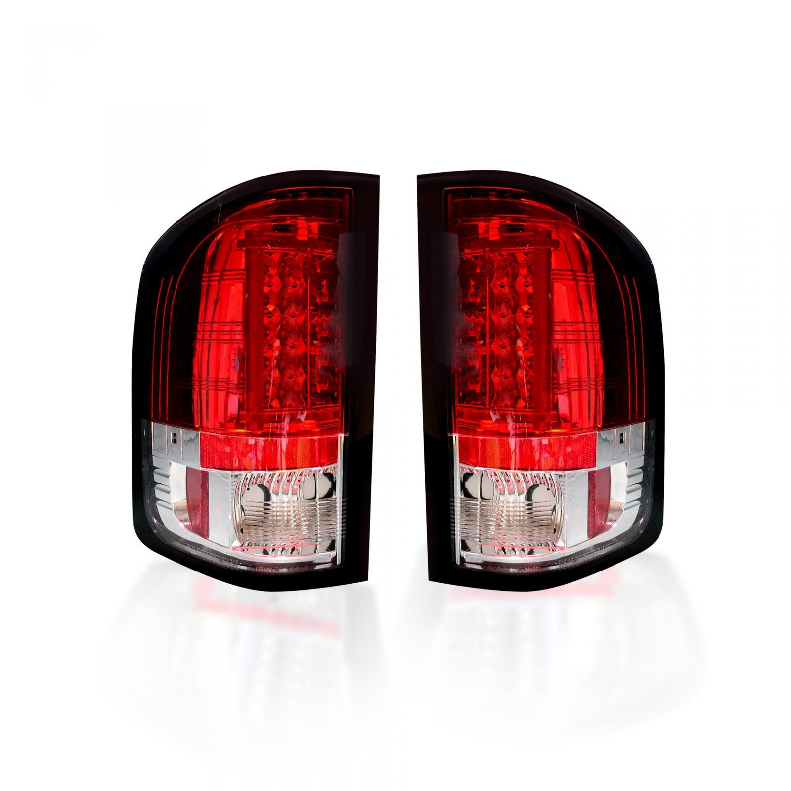 Chevy Silverado Single-Wheel 07-13 & 07-14 GMC Sierra 07-14 Tail Lights OLED Red - Image 1