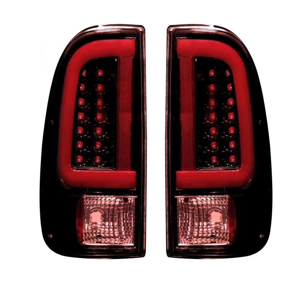Ford Super Duty F250HD/350/450/550 99-07 & F150 97-03 Tail Lights Dark Red Smoked